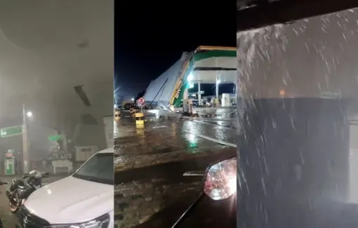 Frente fria provoca destruição no sul da Bahia com casas destelhadas e árvores derrubadas