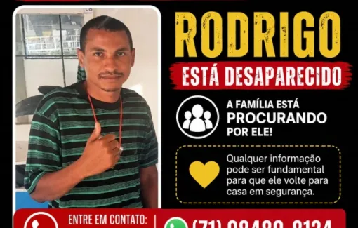 Buscas por Rodrigo continuam; foto divulgada é atual e pode ajudar na localização