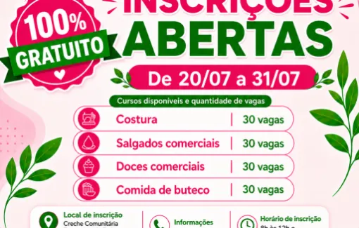 Abrantes tem 120 vagas para cursos gratuitos de costura, doces, salgados e comida de boteco