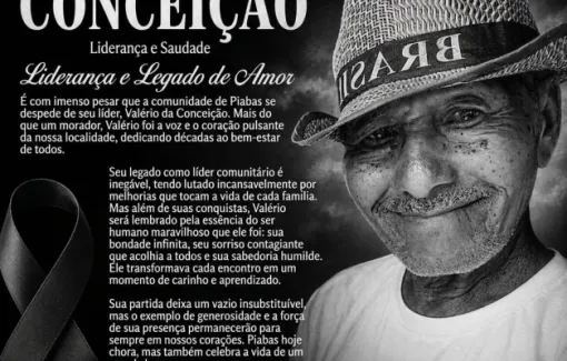  Morre Valério da Conceição, histórica liderança comunitária de Piabas
