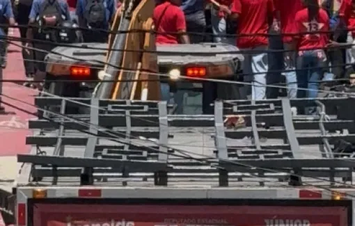 Estudantes do CEVA realizam manifestação em apoio a Lula pelas principais ruas do centro comercial de Abrantes