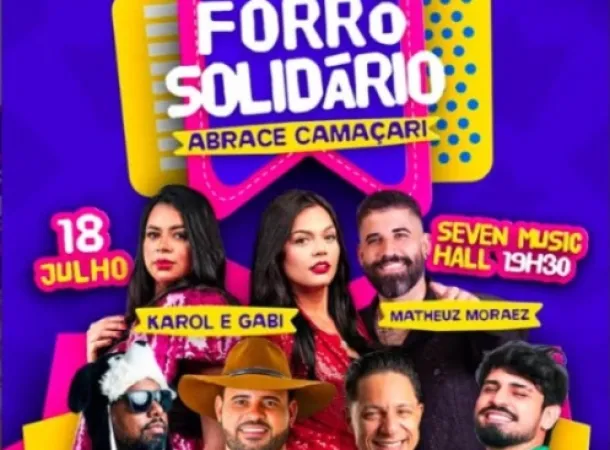 Forró Solidário vai reunir música e solidariedade neste sábado em Camaçari