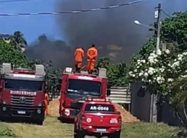 Incêndio atinge vegetação na Lagoa de Jauá neste domingo 13