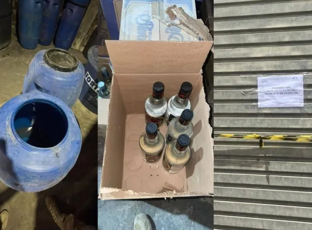 Bahia: Polícia encontra 5 mil litros de cachaça em caixas-d’água