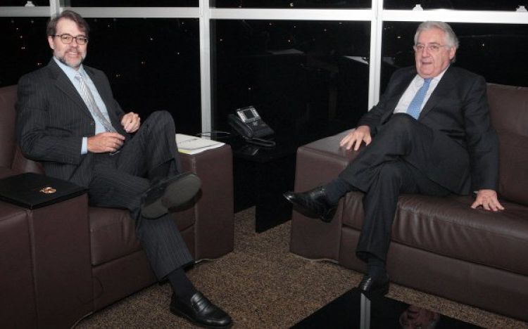 O presidente do TSE, Dias Toffoli, e o ministro Guilherme Afif
