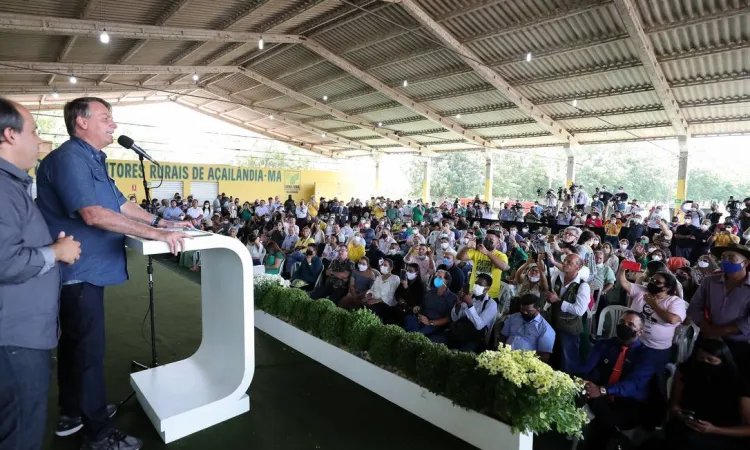 Bolsonaro esteve em Açailândia, no Maranhão, nesta sexta-feira Foto: Isac Nóbrega/PR Newsletters